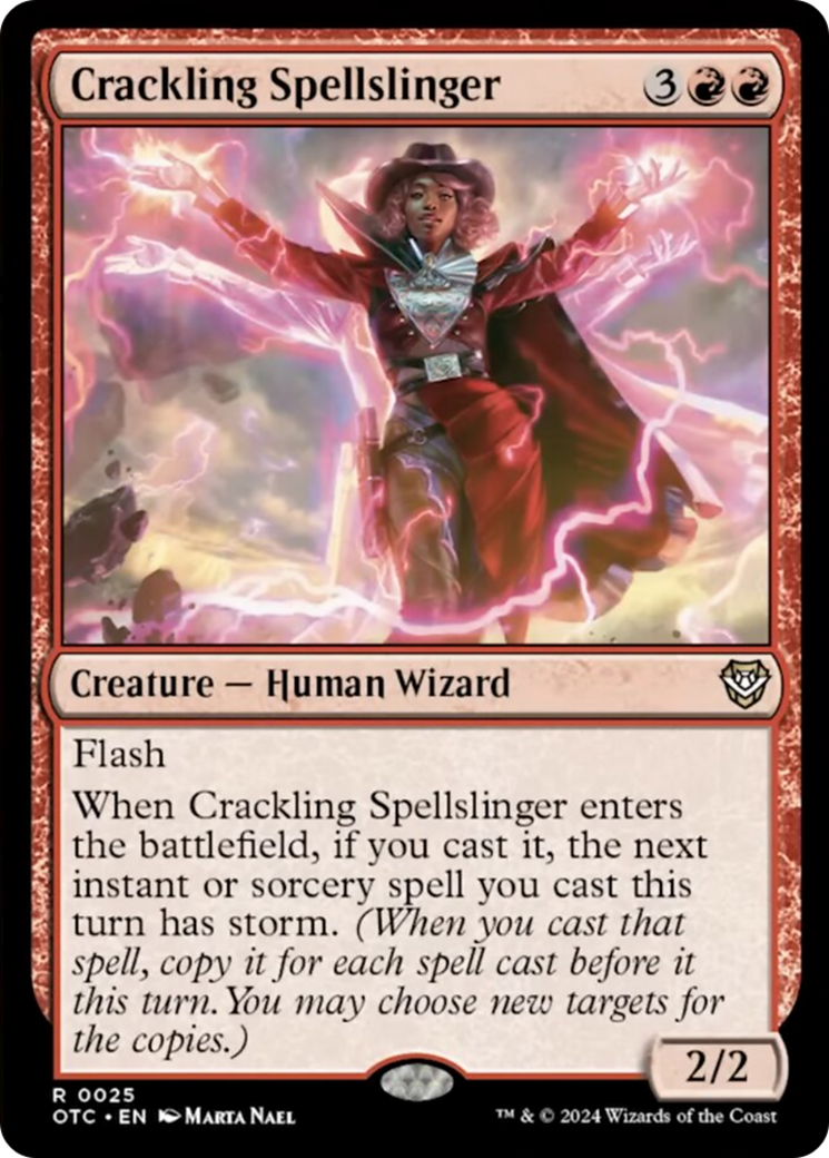 Crackling Spellslinger [Outlaws of Thunder Junction Commander] | Good Games Adelaide SA