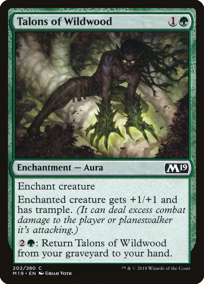 Talons of Wildwood 202 (Core Set 2019)  - Foil | Good Games Adelaide SA