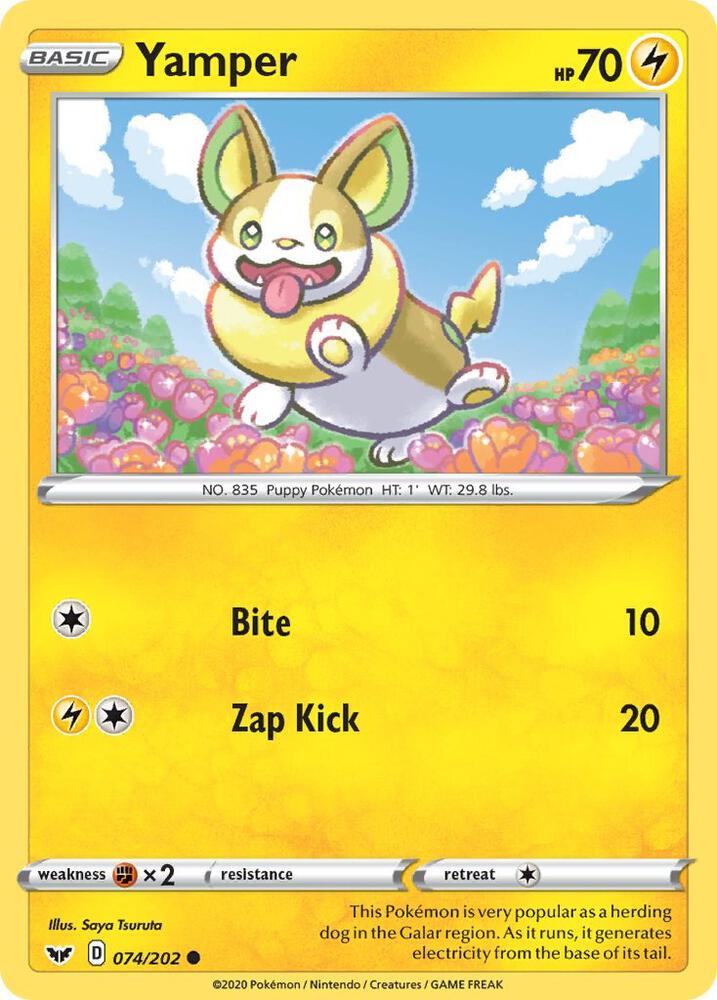 Yamper 074/202 (SWSH01: Sword & Shield Base Set)  | Good Games Adelaide SA