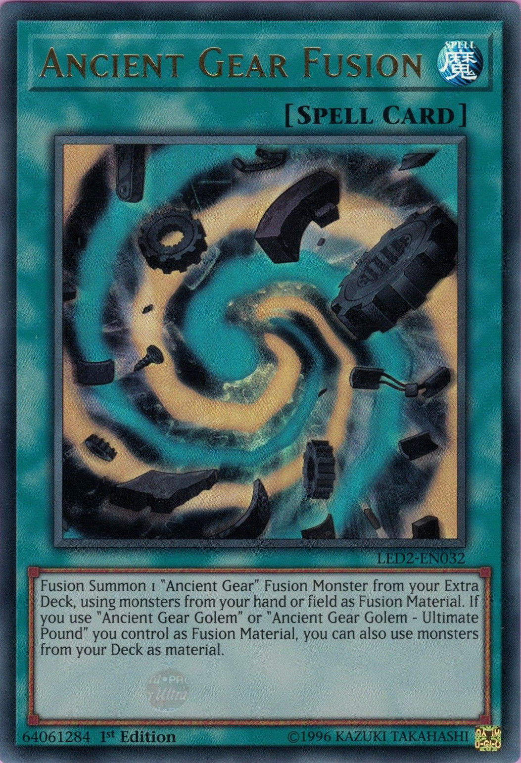 Ancient Gear Fusion [LED2-EN032] Ultra Rare | Good Games Adelaide SA