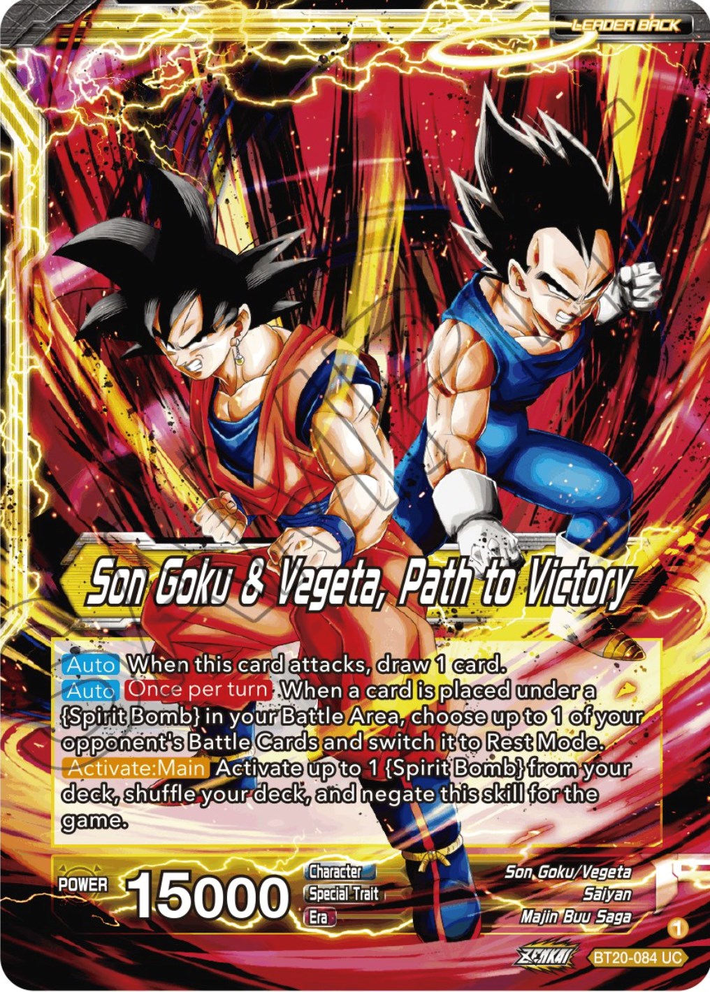 SS Vegito // Son Goku & Vegeta, Path to Victory (BT20-084) [Power Absorbed] | Good Games Adelaide SA