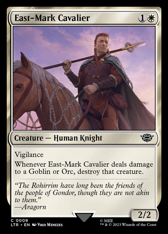 East Mark Cavalier 9 (Universes Beyond: The Lord of the Rings: Tales of Middle-earth)  - Foil | Good Games Adelaide SA