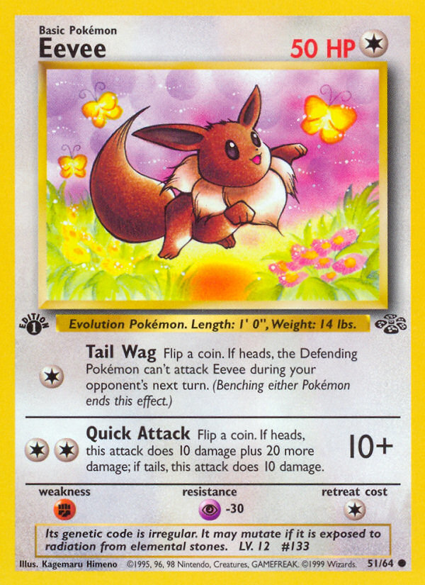 Eevee (51/64) [Jungle 1st Edition] | Good Games Adelaide SA