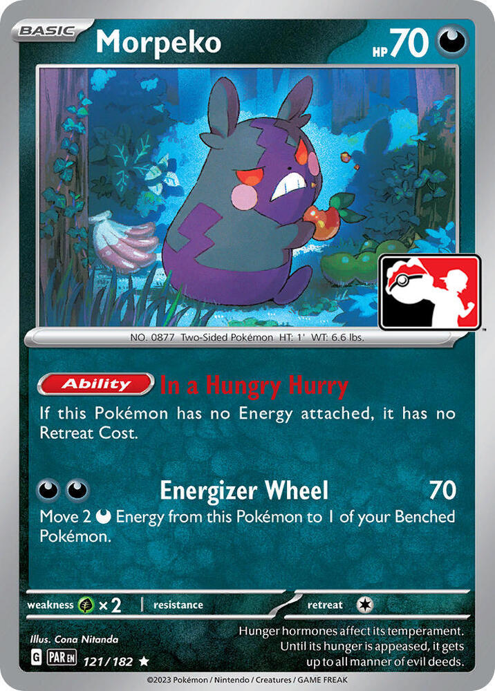Morpeko Series 5 121/182 (Prize Pack Series Cards)  - Holofoil | Good Games Adelaide SA