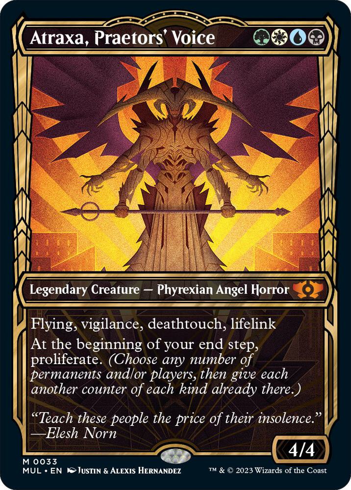 Atraxa Praetors Voice 33 (March of the Machine: Multiverse Legends)  - Showcase Foil | Good Games Adelaide SA