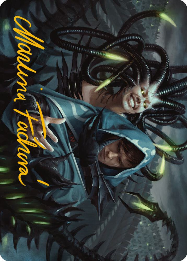 Phyrexian Arena Art Card Gold Stamped Signature 22 (Art Series: Phyrexia: All Will Be One)  | Good Games Adelaide SA