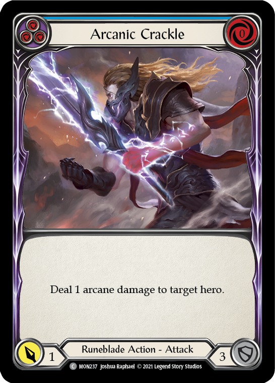 Arcanic Crackle (Blue) [MON237-RF] 1st Edition Rainbow Foil | Good Games Adelaide SA