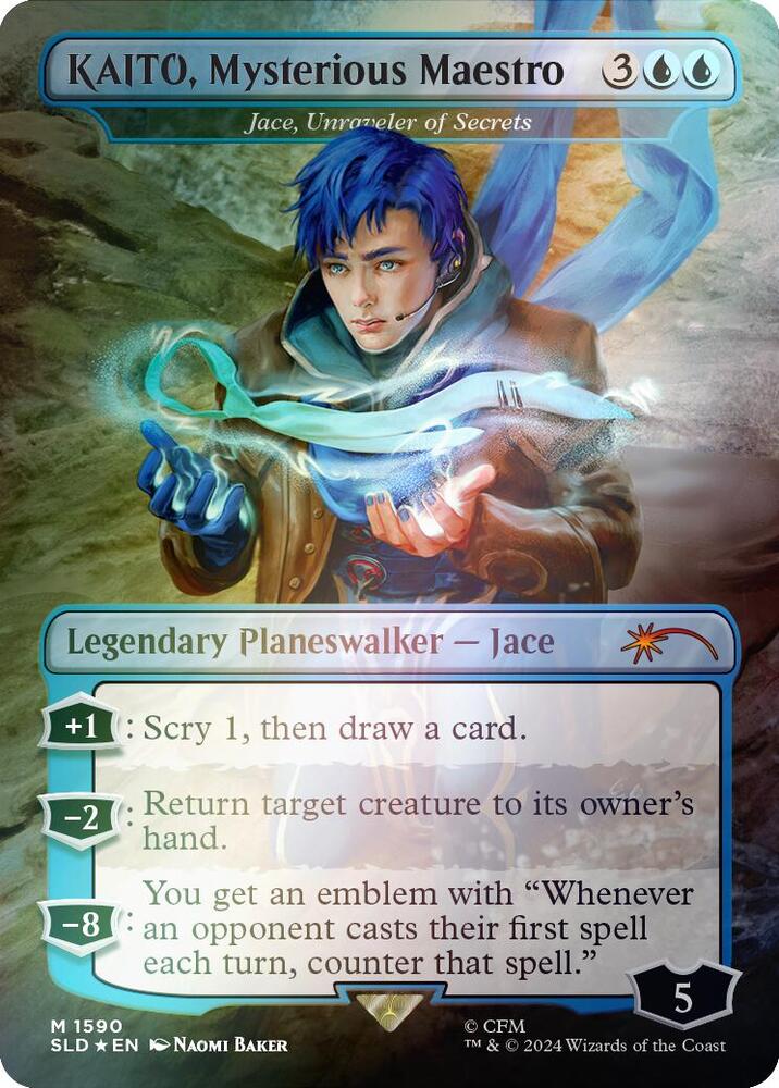 KAITO Mysterious Maestro Jace Unraveler of Secrets Rainbow Foil 1590 (Secret Lair Drop Series)  - Foil | Good Games Adelaide SA