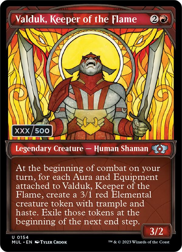 Valduk, Keeper of the Flame Serialized 154 (March of the Machine: Multiverse Legends)  - Double Rainbow Foil | Good Games Adelaide SA
