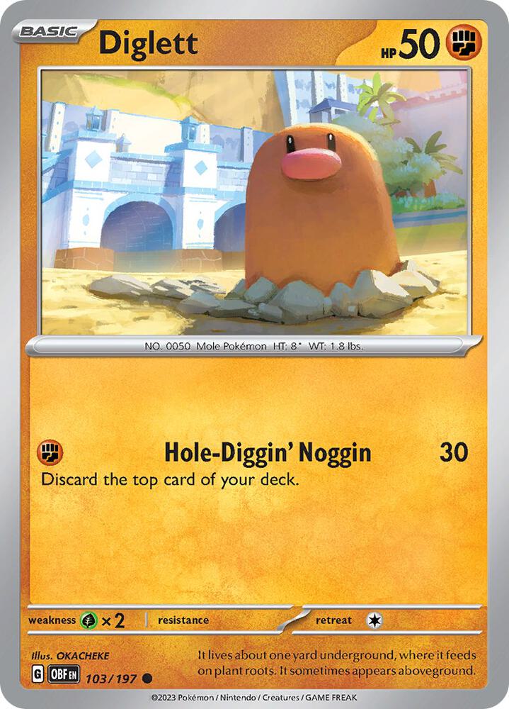 Diglett 103/197 (SV03: Obsidian Flames)  | Good Games Adelaide SA
