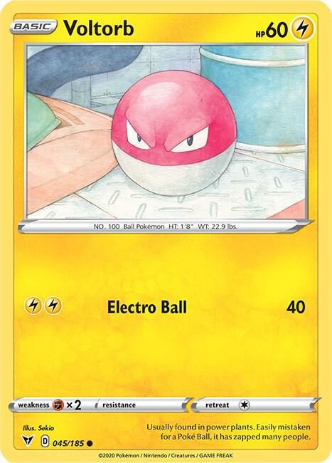 Voltorb 045/185 (SWSH04: Vivid Voltage)  | Good Games Adelaide SA