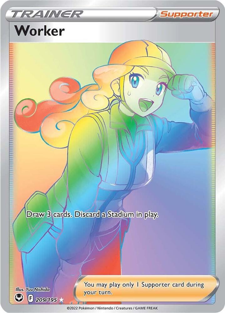 Worker Secret 209/195 (SWSH12: Silver Tempest)  - Holofoil | Good Games Adelaide SA