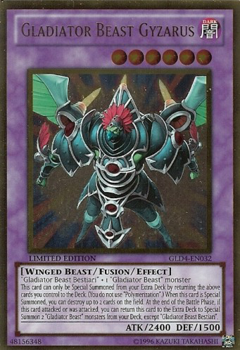 Gladiator Beast Gyzarus [GLD4-EN032] Gold Rare | Good Games Adelaide SA