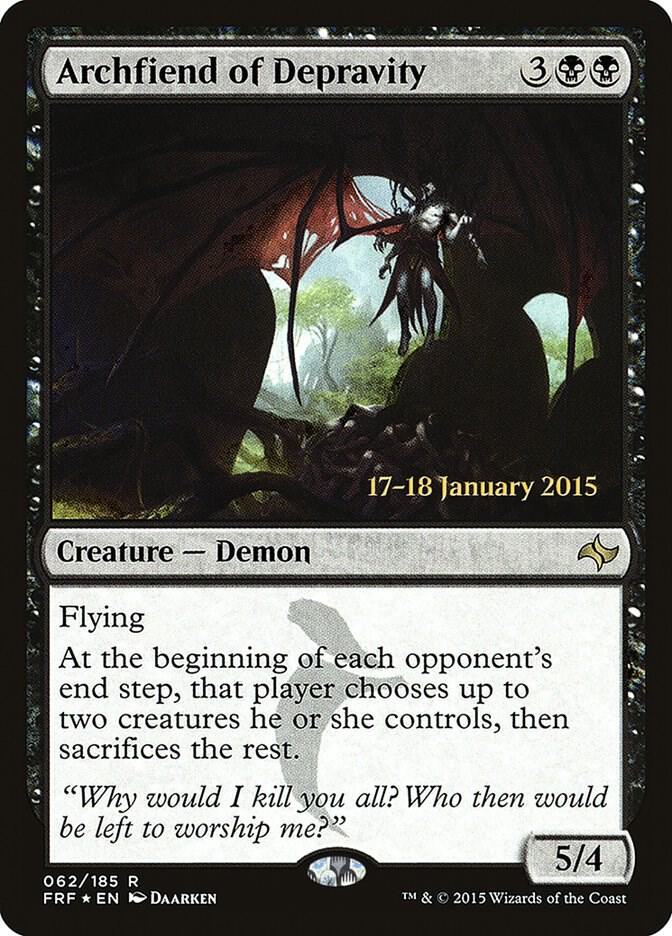 Archfiend of Depravity 62 (Prerelease Cards)  - PreRelease Foil | Good Games Adelaide SA