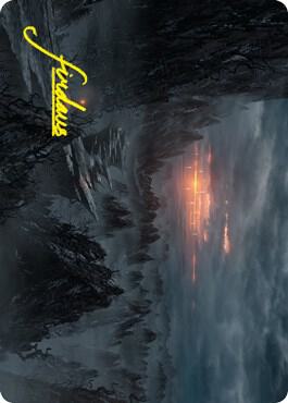 Sundown Pass Art Card Gold Stamped Signature 68 (Art Series: Innistrad: Crimson Vow)  | Good Games Adelaide SA