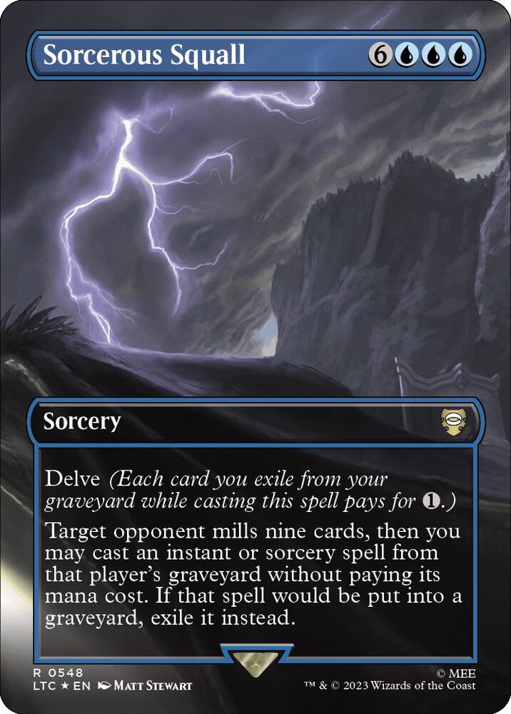 Sorcerous Squall 548 (Commander: The Lord of the Rings: Tales of Middle-earth)  - Borderless Surge Foil | Good Games Adelaide SA