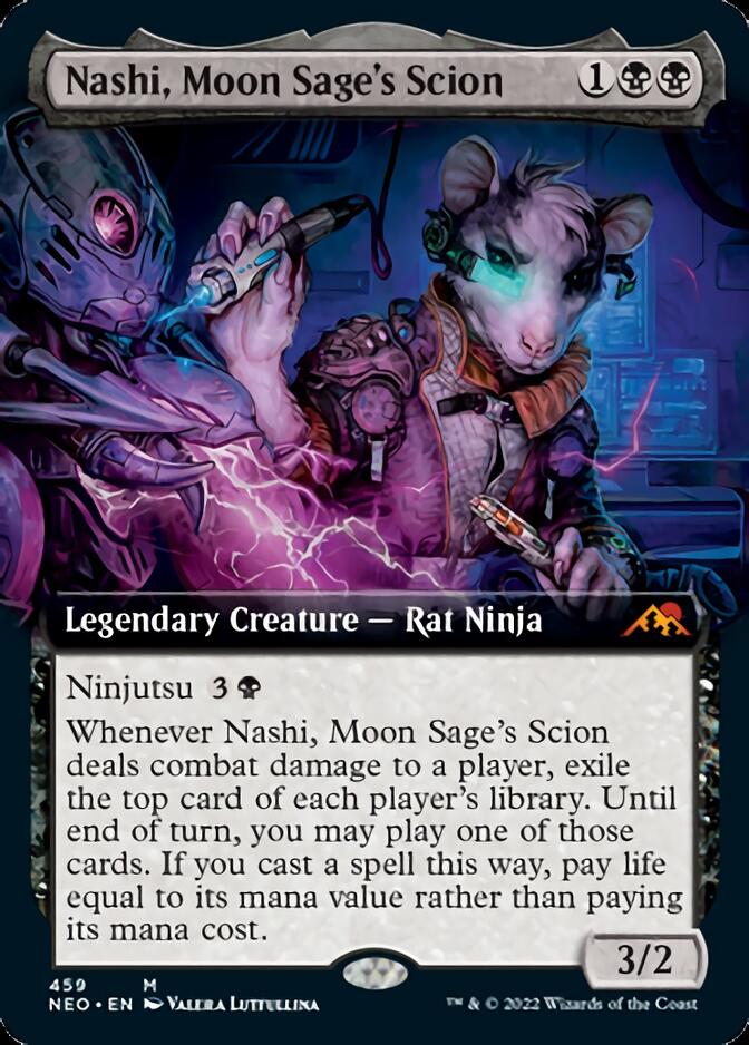 Nashi, Moon Sage's Scion (Extended Art) [Kamigawa: Neon Dynasty] | Good Games Adelaide SA
