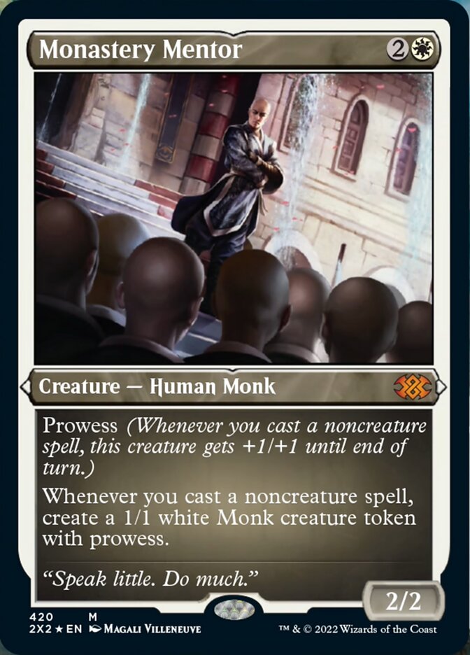 Monastery Mentor (Foil Etched) [Double Masters 2022] | Good Games Adelaide SA