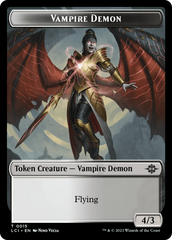 Vampire (0014) // Vampire Demon Double-Sided Token [The Lost Caverns of Ixalan Commander Tokens] | Good Games Adelaide SA