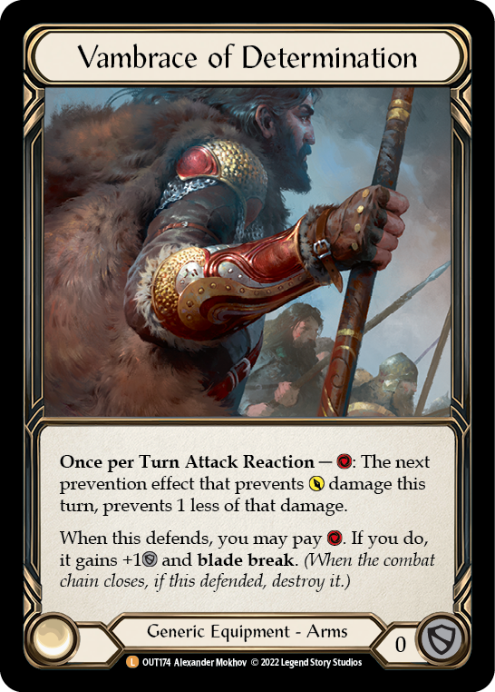 Vambrace of Determination [OUT174] (Outsiders)  Cold Foil | Good Games Adelaide SA