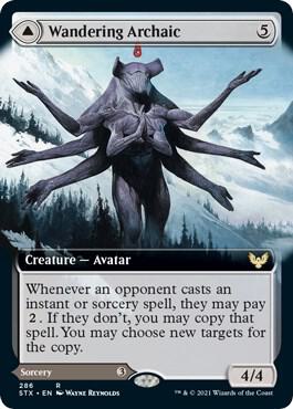 Wandering Archaic Extended Art 286 (Strixhaven: School of Mages)  - Foil | Good Games Adelaide SA