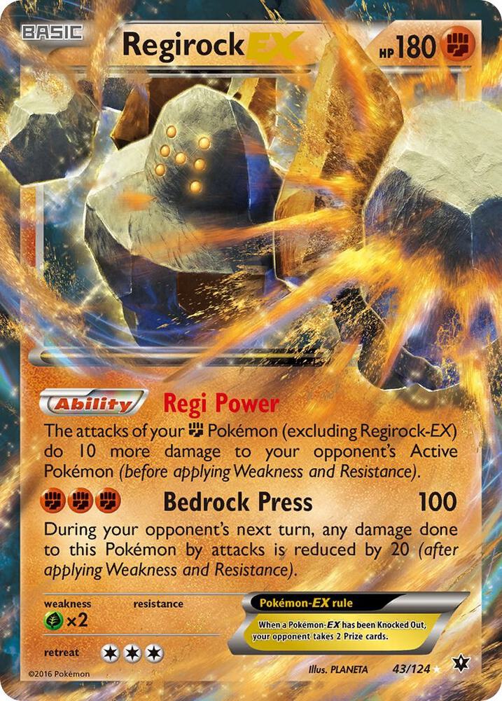 Regirock EX 43/124 (XY - Fates Collide)  - Holofoil | Good Games Adelaide SA
