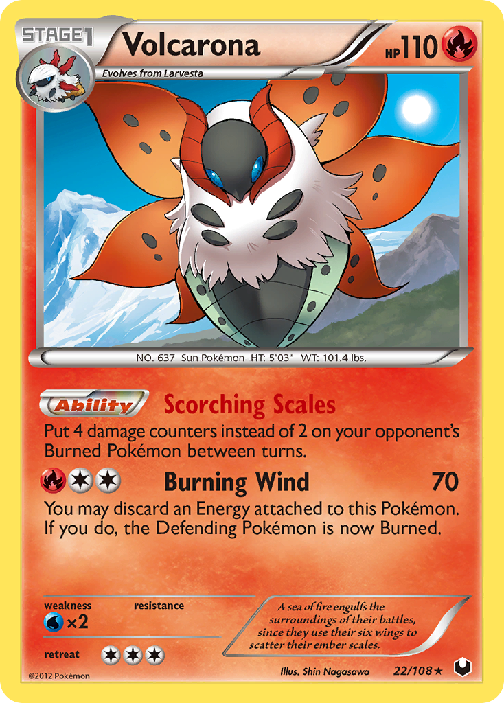 Volcarona (22/108) [Black & White: Dark Explorers] | Good Games Adelaide SA