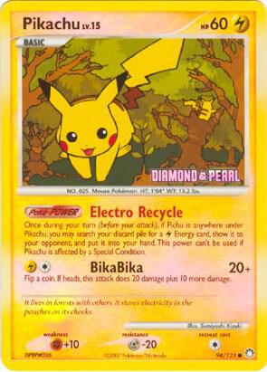 Pikachu 94 123 Diamond and Pearl 094/123 (Burger King Promos)  - Reverse Holofoil | Good Games Adelaide SA