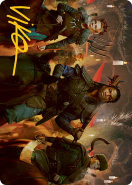 Candlelit Cavalry Art Card (Gold-Stamped Signature) [Innistrad: Midnight Hunt Art Series] | Good Games Adelaide SA