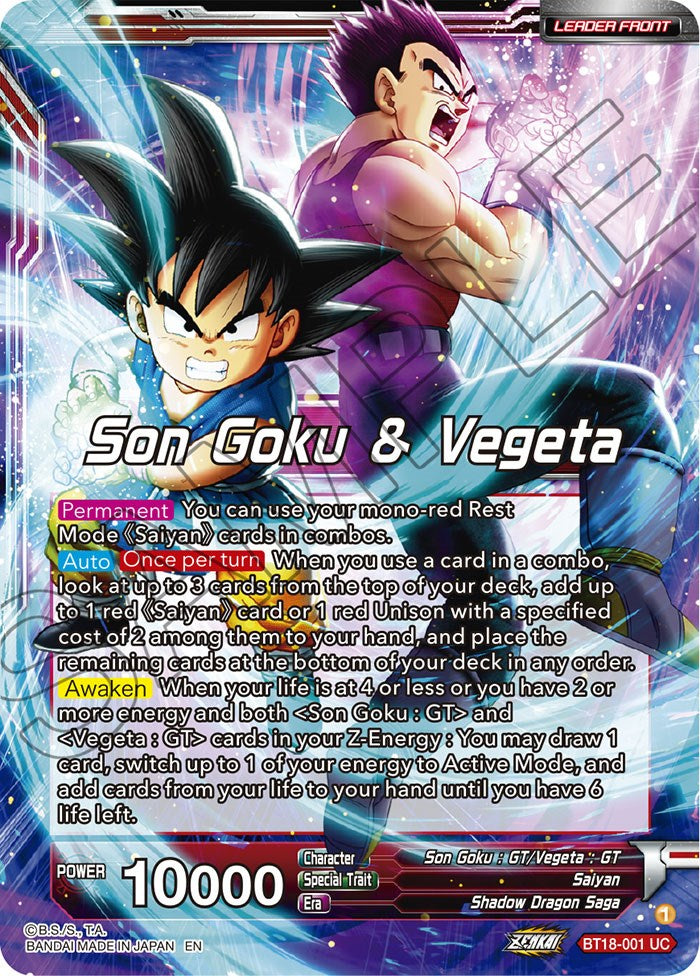 Son Goku & Vegeta // SS4 Son Goku & SS4 Vegeta, In It Together (BT18-001) [Dawn of the Z-Legends Prerelease Promos] | Good Games Adelaide SA
