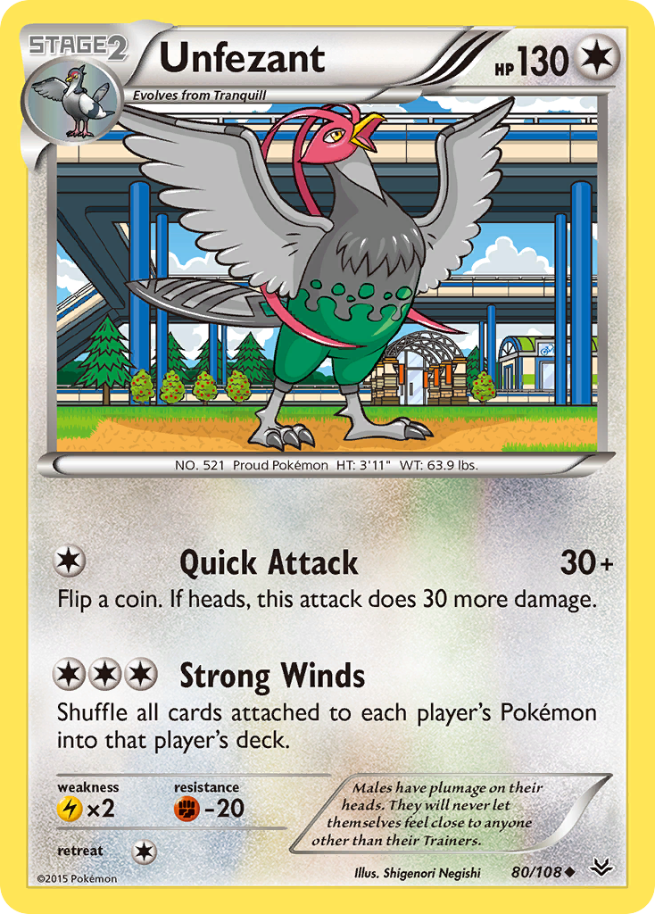 Unfezant (80/108) [XY: Roaring Skies] | Good Games Adelaide SA