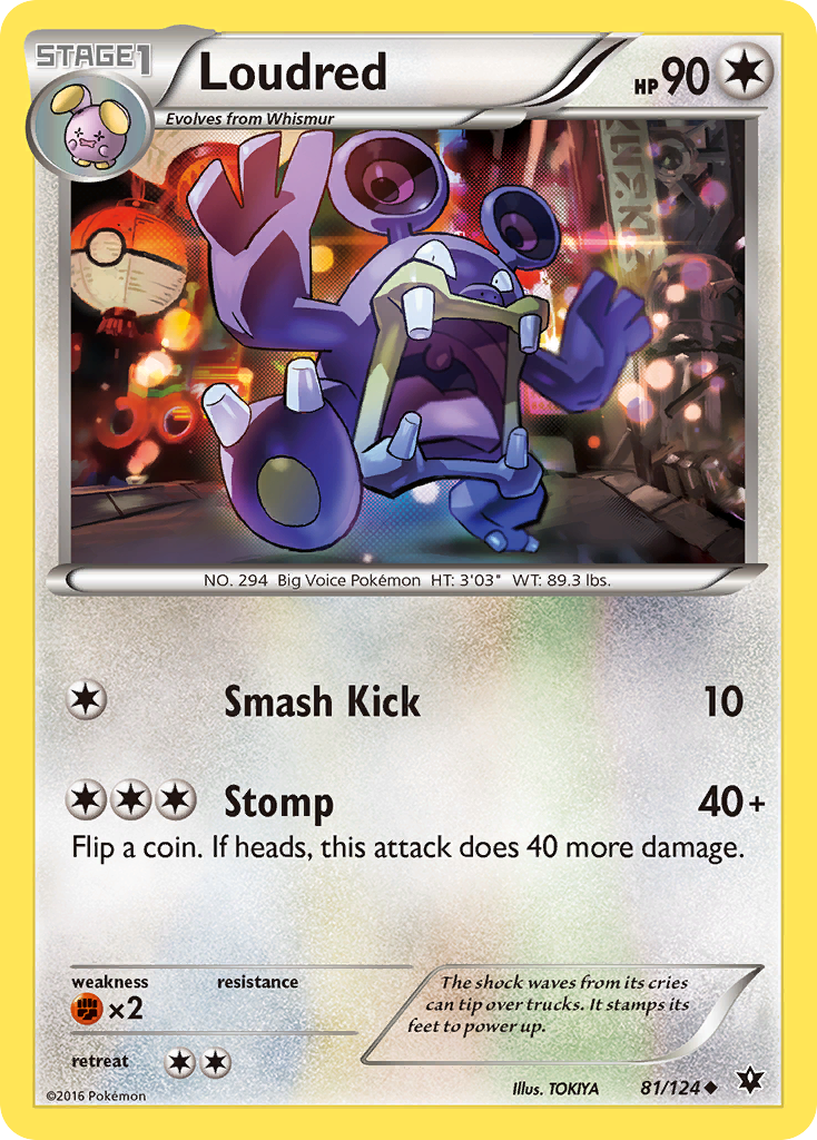 Loudred (81/124) [XY: Fates Collide] | Good Games Adelaide SA