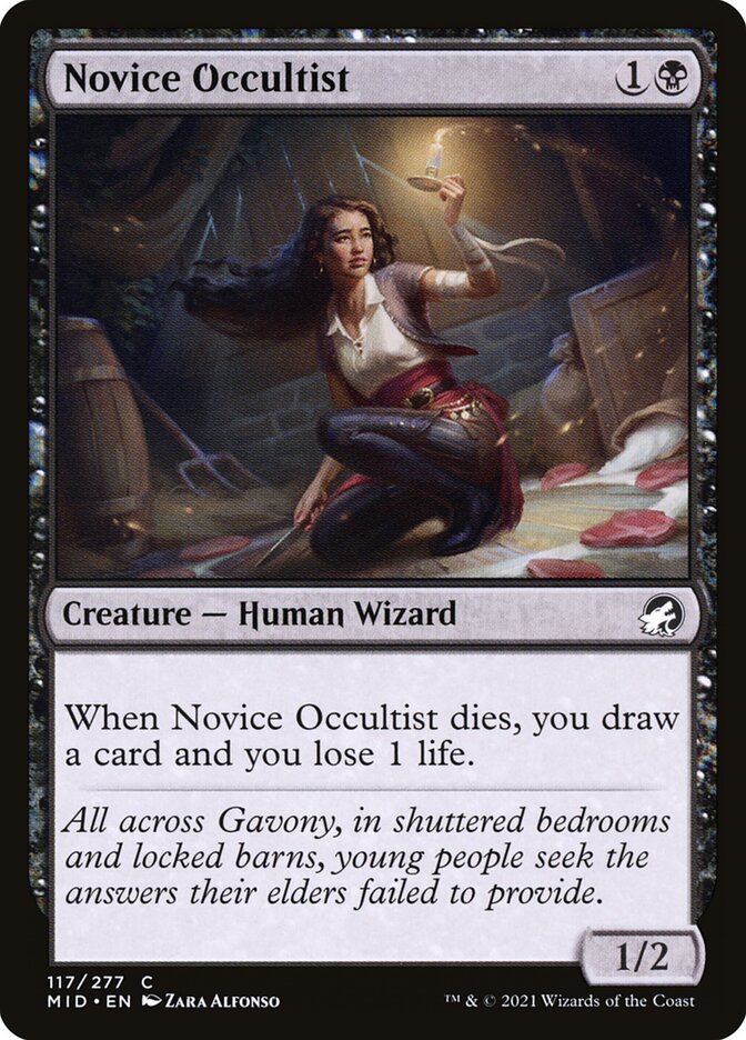 Novice Occultist 117 (Innistrad: Midnight Hunt)  - Foil | Good Games Adelaide SA