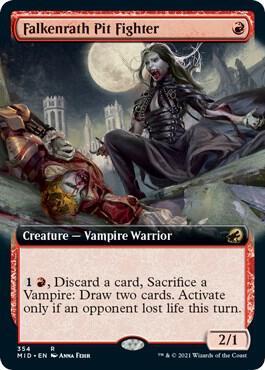 Falkenrath Pit Fighter Extended Art 354 (Innistrad: Midnight Hunt)  | Good Games Adelaide SA