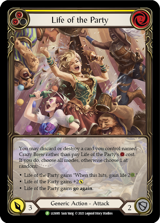 Life of the Party (Yellow) [LGS085] (Promo)  Rainbow Foil | Good Games Adelaide SA