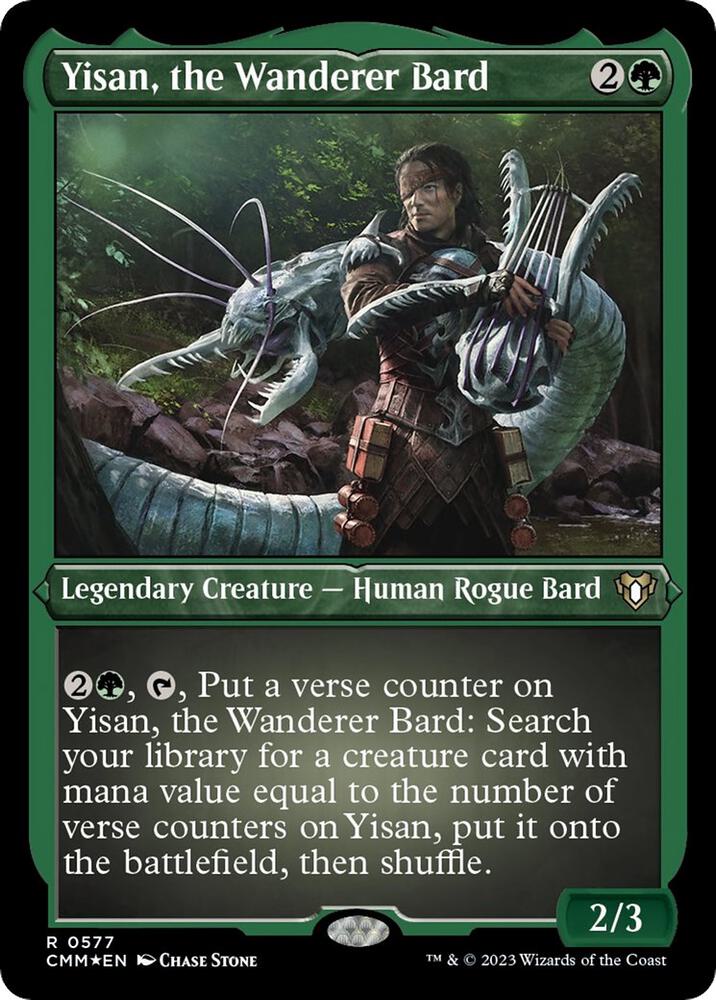 Yisan, the Wanderer Bard 577 (Commander Masters)  - Etched Foil | Good Games Adelaide SA
