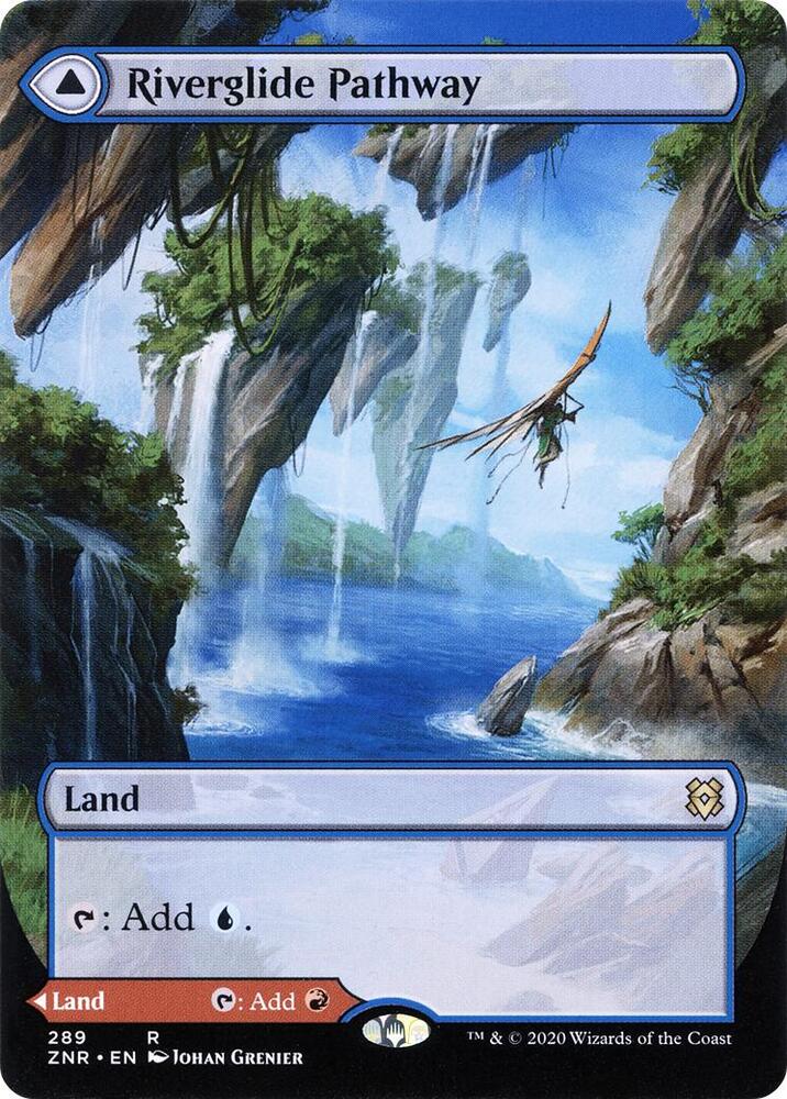 Riverglide Pathway // Lavaglide Pathway 289/280 (Zendikar Rising)  - Foil | Good Games Adelaide SA