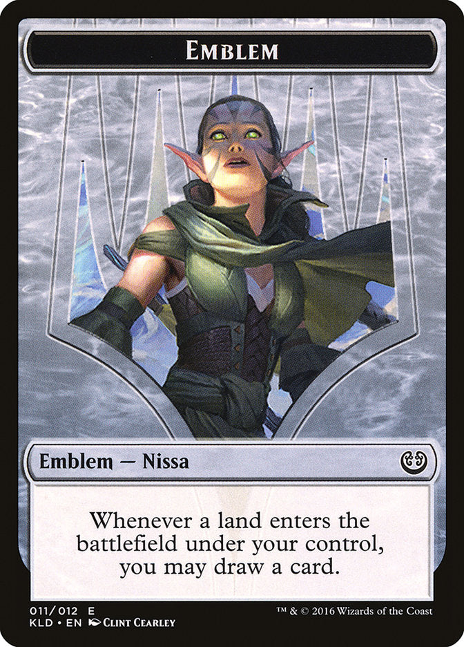 Emblem - Nissa, Vital Force [Kaladesh Tokens] | Good Games Adelaide SA