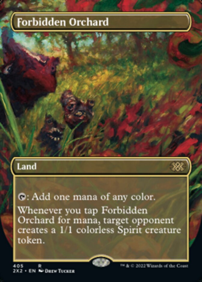 Forbidden Orchard (Borderless Alternate Art) [Double Masters 2022] | Good Games Adelaide SA