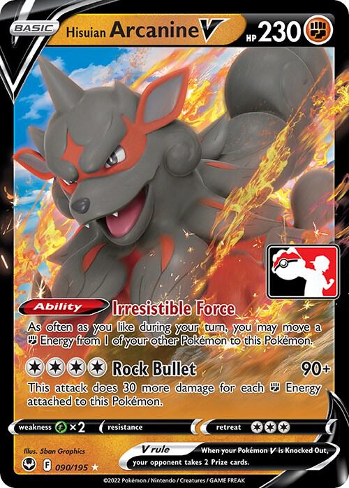 Hisuian Arcanine V Series 3 090/195 (Prize Pack Series Cards)  - Holofoil | Good Games Adelaide SA
