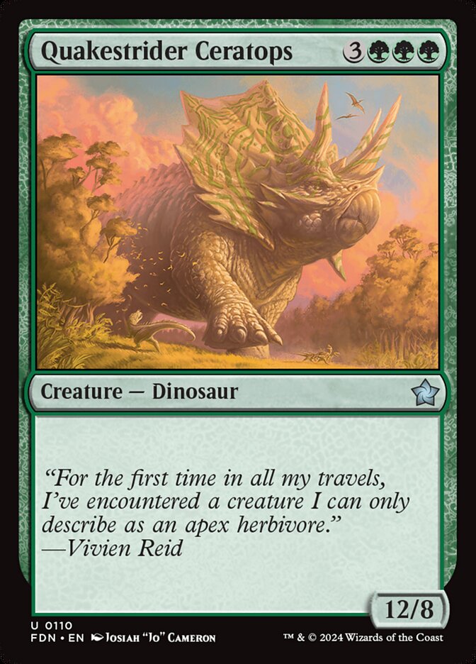 Quakestrider Ceratops 110 (Foundations)  - Foil | Good Games Adelaide SA