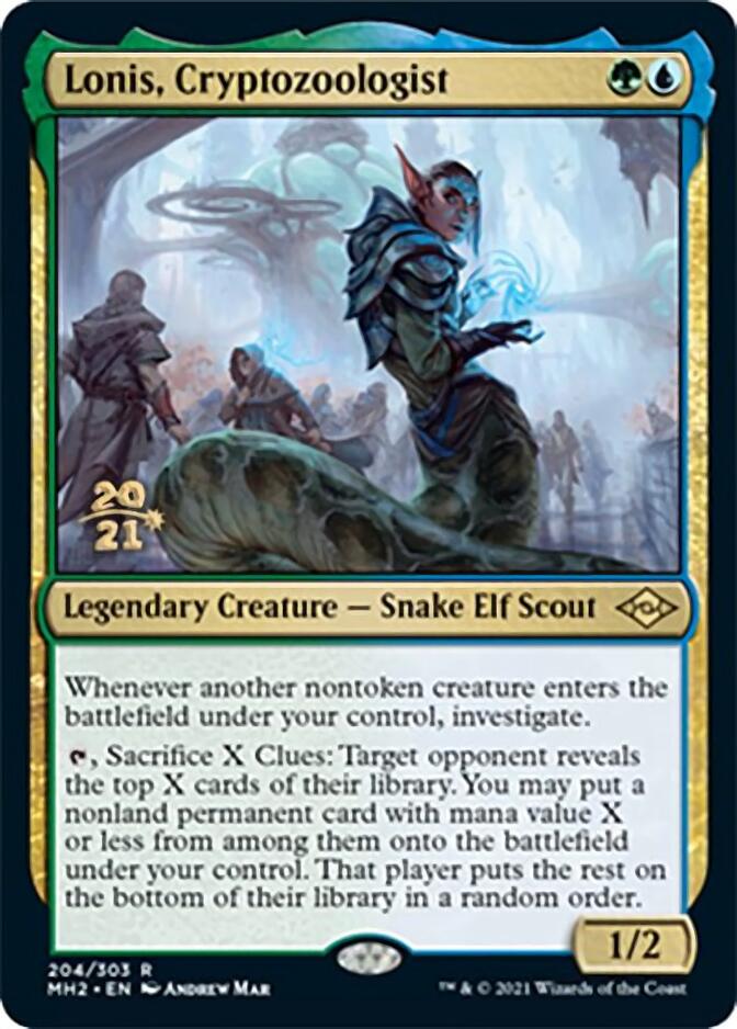 Lonis, Cryptozoologist [Modern Horizons 2 Prerelease Promos] | Good Games Adelaide SA