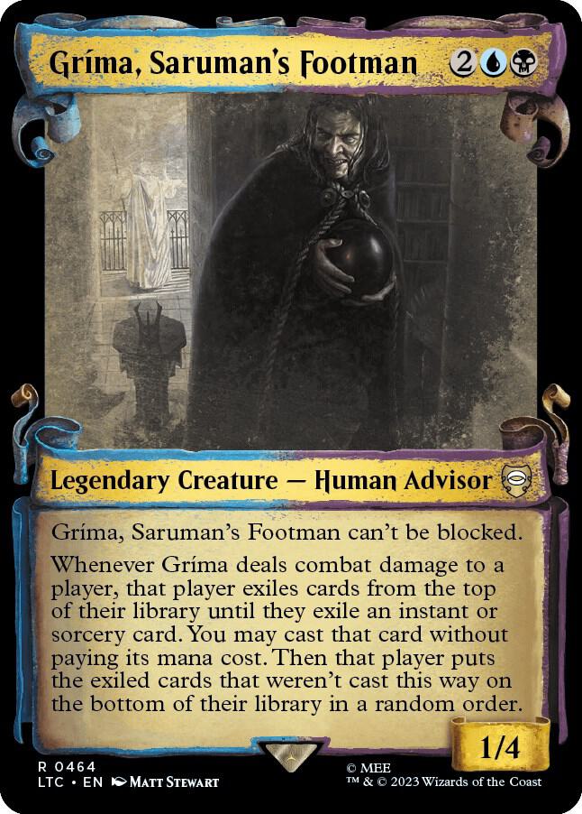Grima Sarumans Footman Showcase Scrolls 464 (Commander: The Lord of the Rings: Tales of Middle-earth)  - Foil | Good Games Adelaide SA