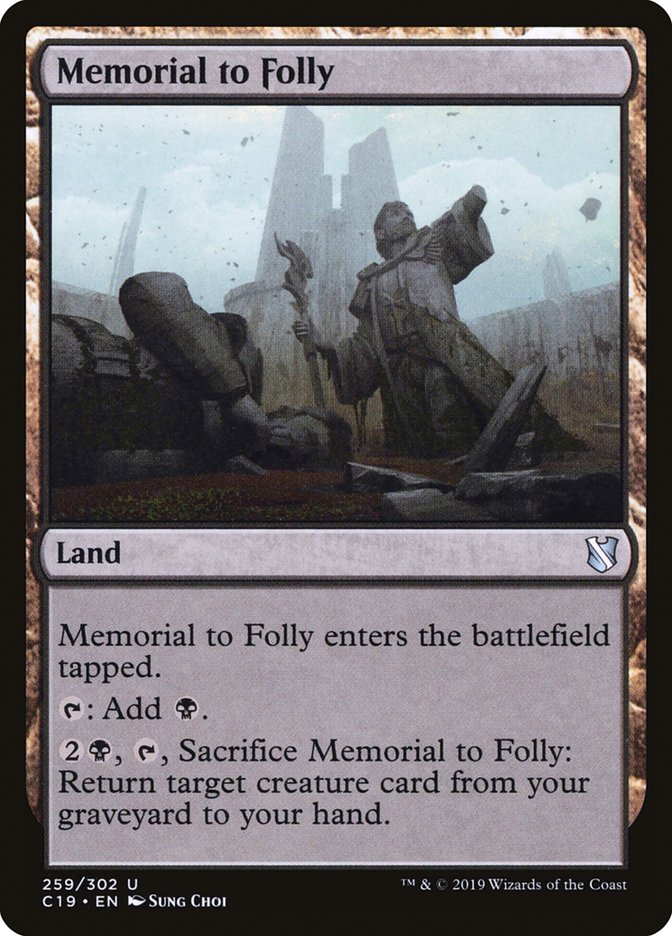 Memorial to Folly [Commander 2019] | Good Games Adelaide SA