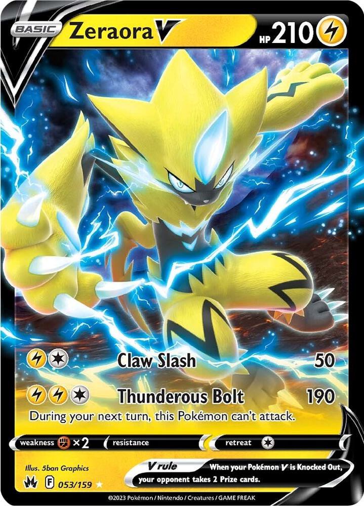 Zeraora V 053/159 (Crown Zenith)  - Holofoil | Good Games Adelaide SA