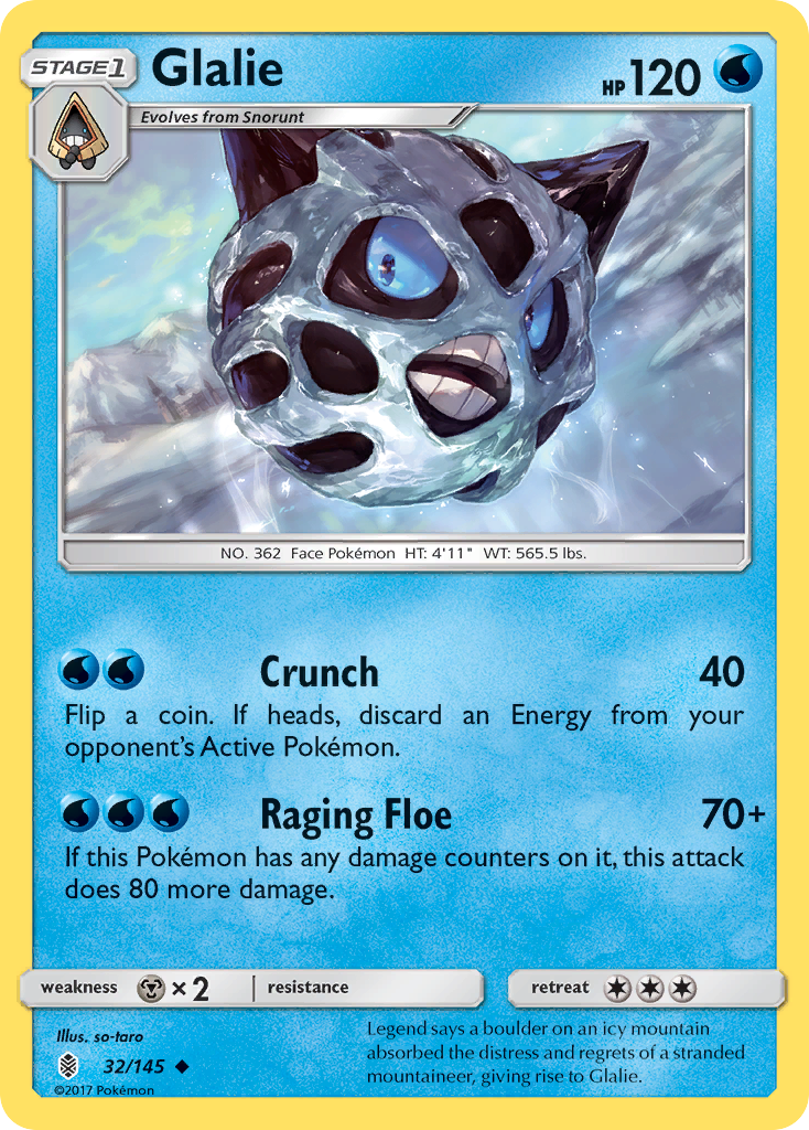 Glalie (32/145) [Sun & Moon: Guardians Rising] | Good Games Adelaide SA