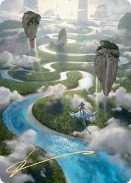 Clearwater Pathway Art Card Gold Stamped Signature 25 (Art Series: Zendikar Rising)  | Good Games Adelaide SA