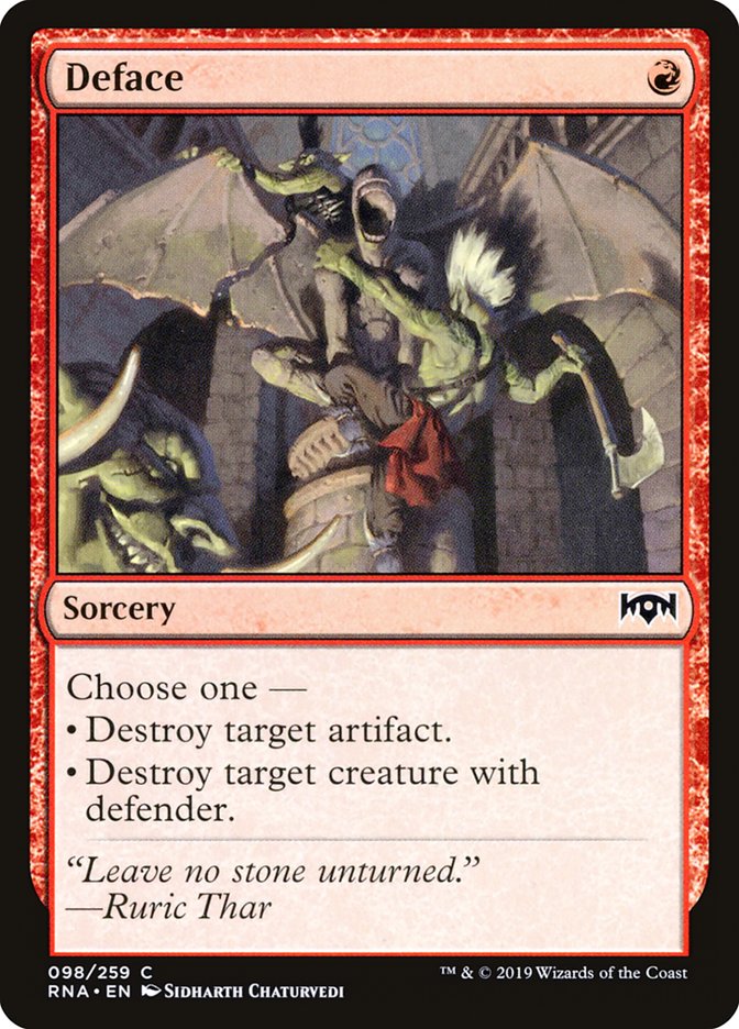 Deface [Ravnica Allegiance] | Good Games Adelaide SA