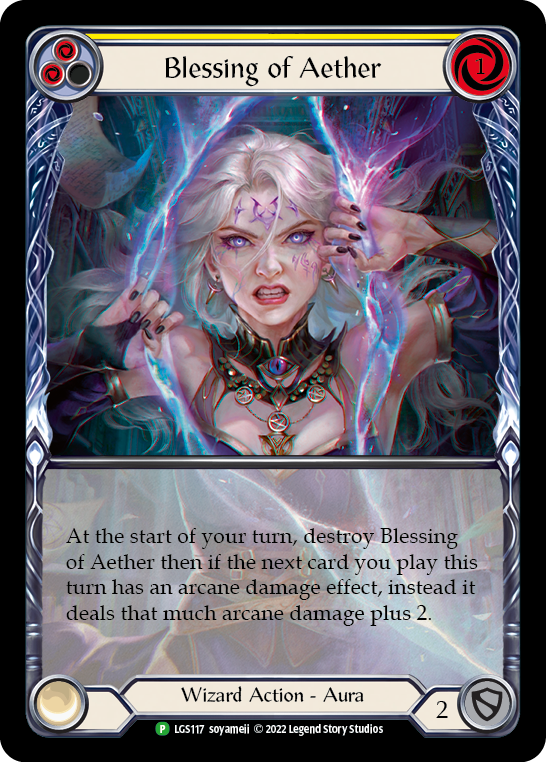 Blessing of Aether (Yellow) [LGS117] (Promo)  Rainbow Foil | Good Games Adelaide SA