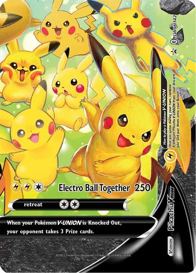 Pikachu V-UNION (SWSH142) (Celebrations) [Sword & Shield: Black Star Promos] | Good Games Adelaide SA